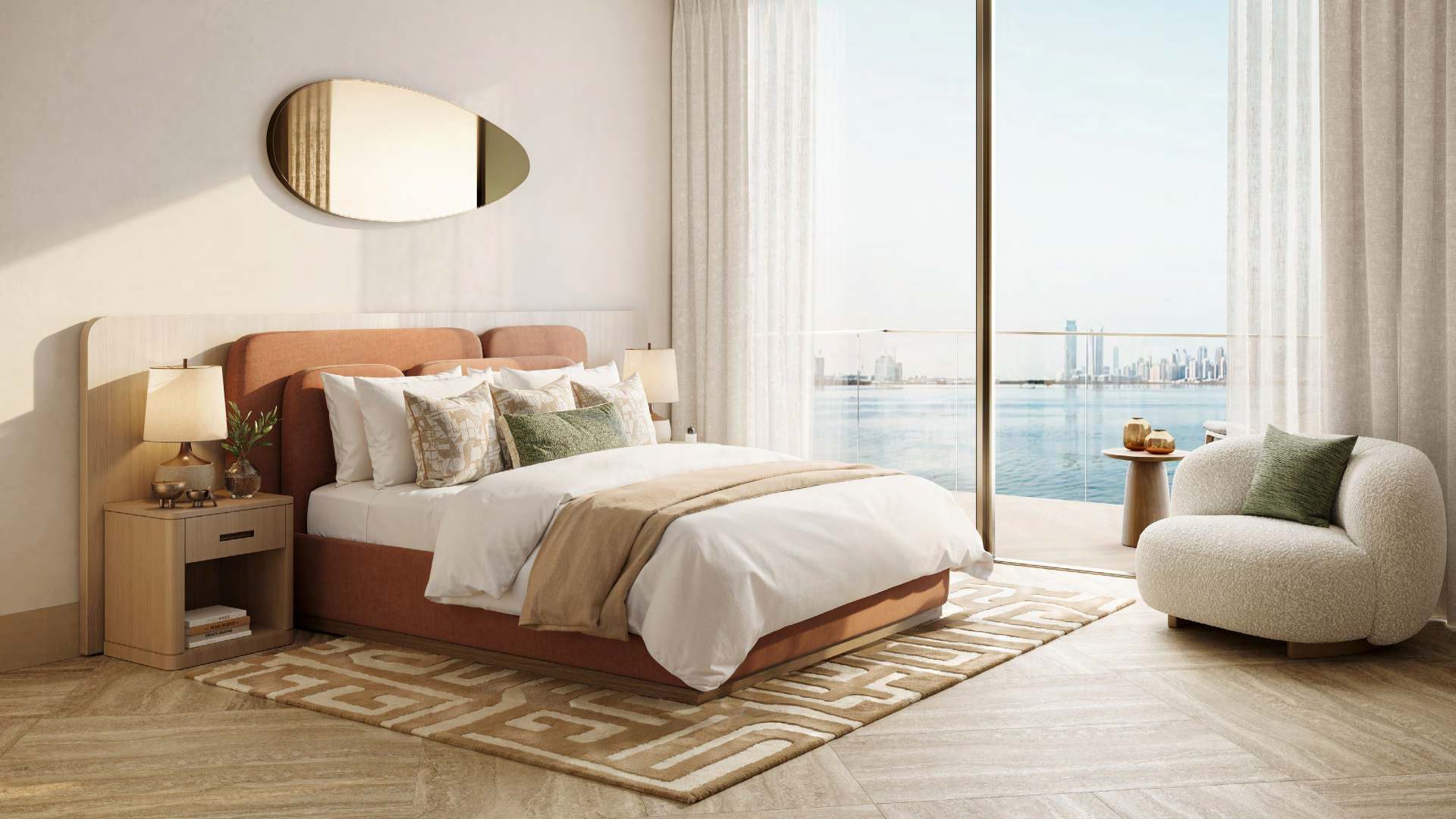 Bedroom with sea view