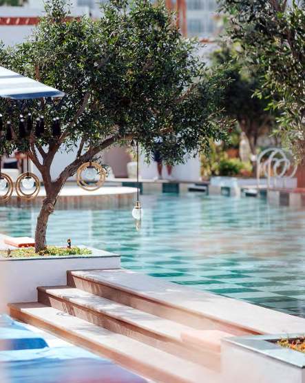Beach club pool at J1 Beach