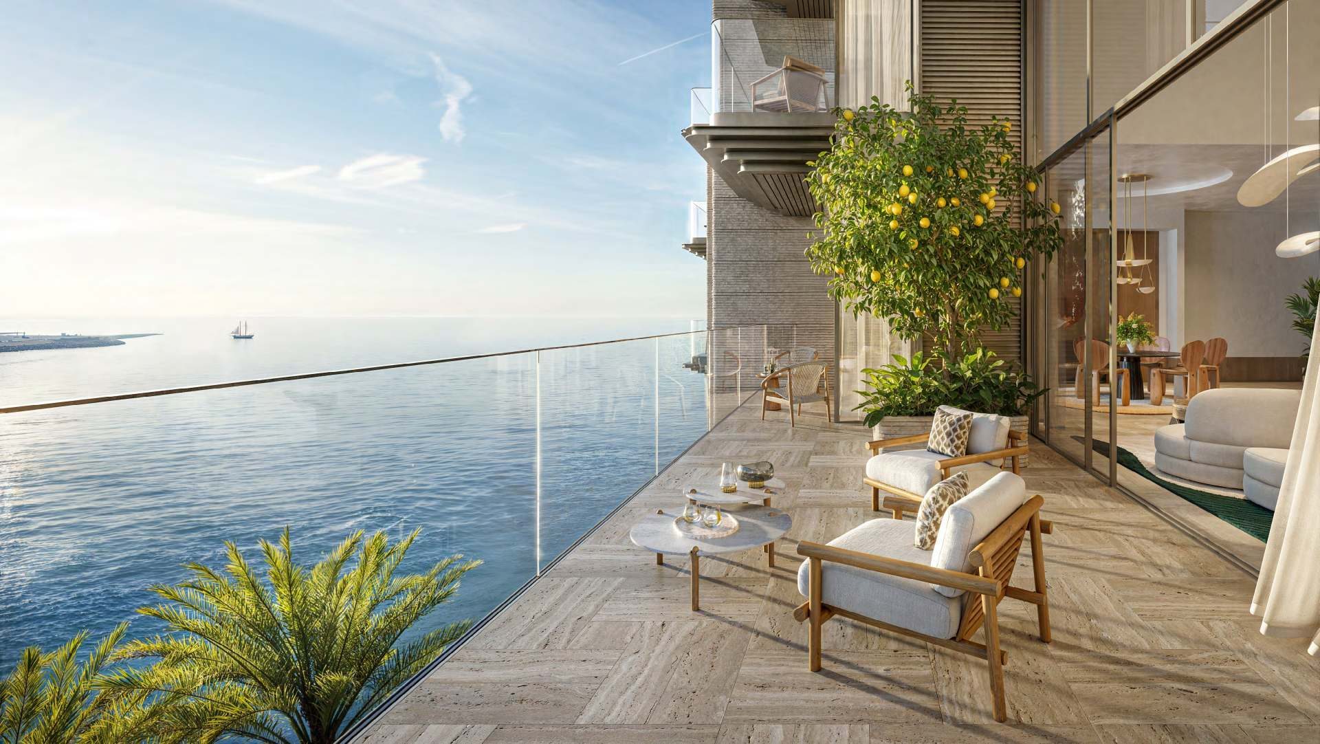 Four-bedroom duplex terrace with sea view